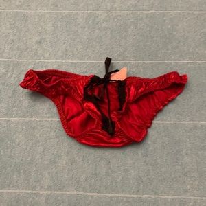 Vintage silky Red and lace undies